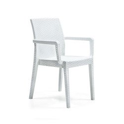 Σετ τραπέζι κήπου 1 τεμ. και 4 τεμ. Καρέκλες Badex Trendlux White Σετ τραπέζι κήπου 1 τεμ. και 4 τεμ. Καρέκλες Badex Trendlux White