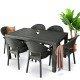 Σετ τραπέζι 90x150 cm και 6 καρέκλες Bambu Brown Σετ τραπέζι 90x150 cm και 6 καρέκλες Bambu Brown