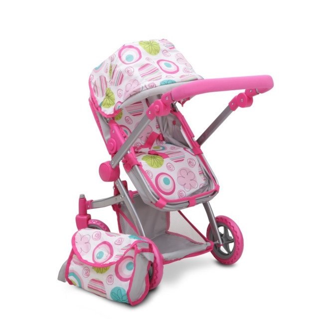 Καρότσι κούκλας Pink Rose 9651B Καρότσι κούκλας Pink Rose 9651B
