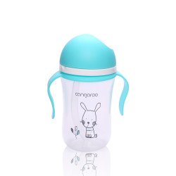 Κύπελλο με καλαμάκι σιλικόνης 300ML C0587 μπλε