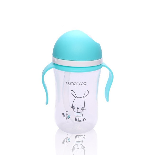 Κύπελλο με καλαμάκι σιλικόνης 300ML C0587 μπλε