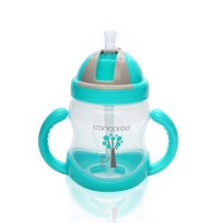 Κύπελλο με πλαστικό καλαμάκι 280ml C0582 μπλε