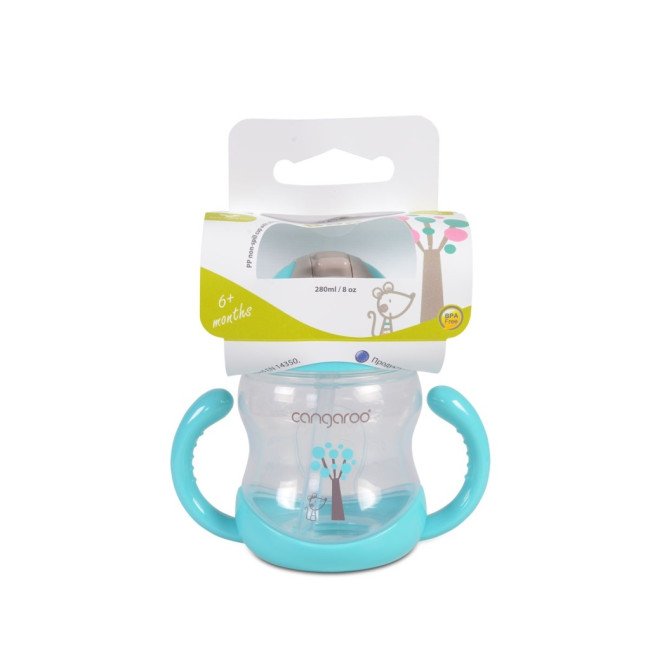 Κύπελλο με πλαστικό καλαμάκι 280ml C0582 μπλε Κύπελλο με πλαστικό καλαμάκι 280ml C0582 μπλε