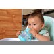 Κύπελλο με πλαστικό καλαμάκι 280ml C0582 μπλε