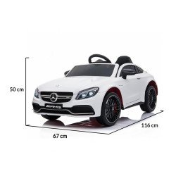 Αυτοκίνητο με μπαταρία Mercedes C63S QY1588 λευκό Αυτοκίνητο με μπαταρία Mercedes C63S QY1588 λευκό