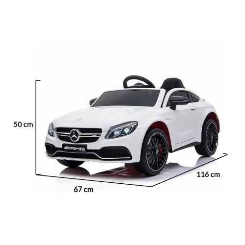 Αυτοκίνητο με μπαταρία Mercedes C63S QY1588 λευκό Αυτοκίνητο με μπαταρία Mercedes C63S QY1588 λευκό