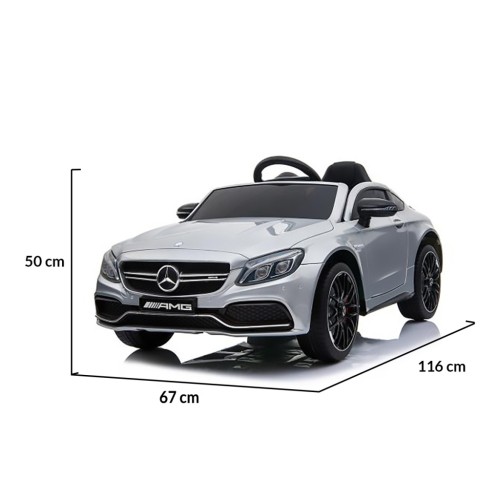 Αυτοκίνητο με μπαταρία Mercedes C63S QY1588 γκρι μεταλλικό Αυτοκίνητο με μπαταρία Mercedes C63S QY1588 γκρι μεταλλικό
