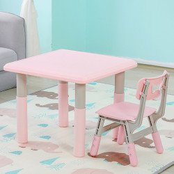 Τραπέζι με μια καρέκλα Lala pink 18106