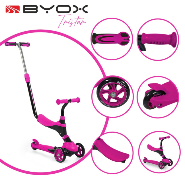 Tristar 3in1 scooter ροζ Tristar 3in1 scooter ροζ