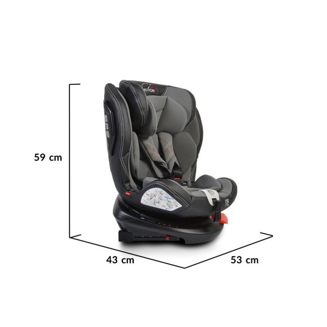 Κάθισμα αυτοκινήτου με σύστημα Isofix Motion 360° γκρι