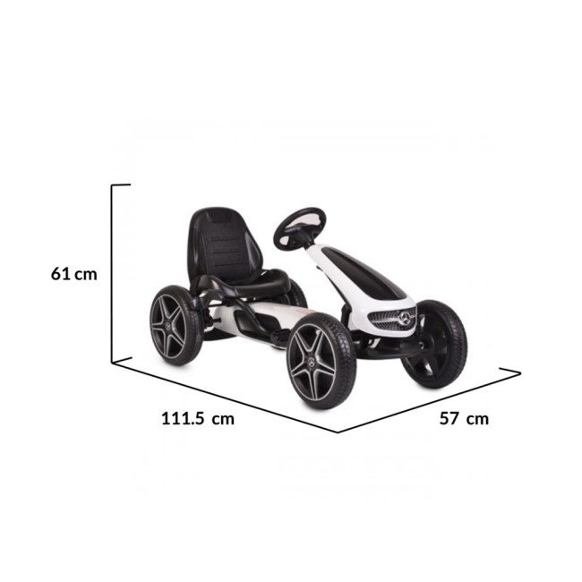 Karting Mercedes Benz Go Kart EVA λευκό