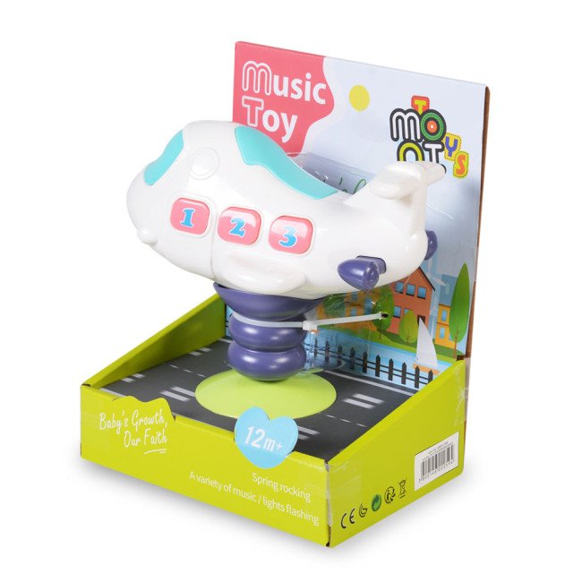 Baby Musical Light Up Airplane K999-139B
