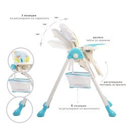 Παιδική καρέκλα τραπεζαρίας Hunny blue Παιδική καρέκλα τραπεζαρίας Hunny blue