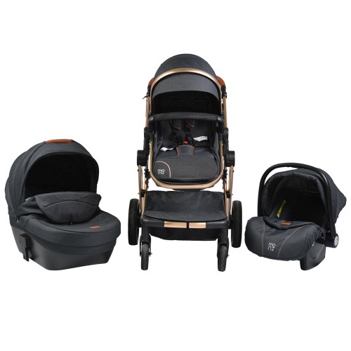 Μικτό καρότσι Polly 3 σε 1 μαύρο Μικτό καρότσι Polly 3 σε 1 μαύρο