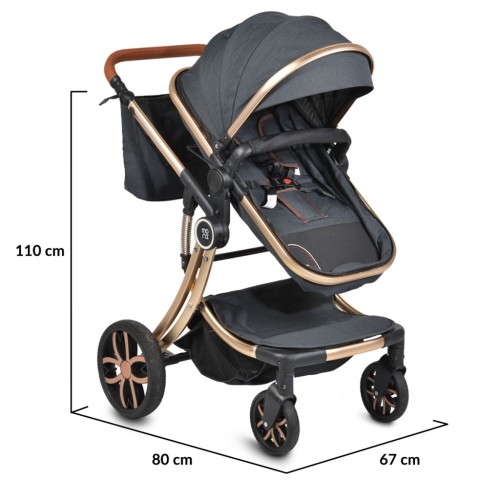 Μικτό καρότσι Polly 3 σε 1 μαύρο Μικτό καρότσι Polly 3 σε 1 μαύρο