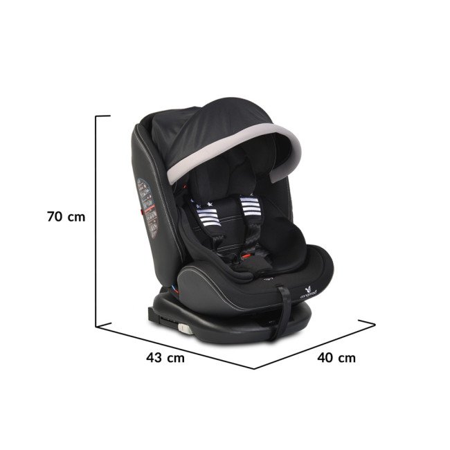 Κάθισμα αυτοκινήτου με σύστημα Isofix Pilot 360° μαύρο Κάθισμα αυτοκινήτου με σύστημα Isofix Pilot 360° μαύρο