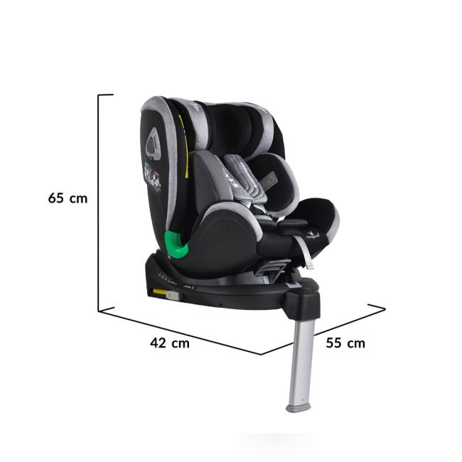 Κάθισμα αυτοκινήτου Commodore I-Size με σύστημα Isofix 360° σκούρο γκρι