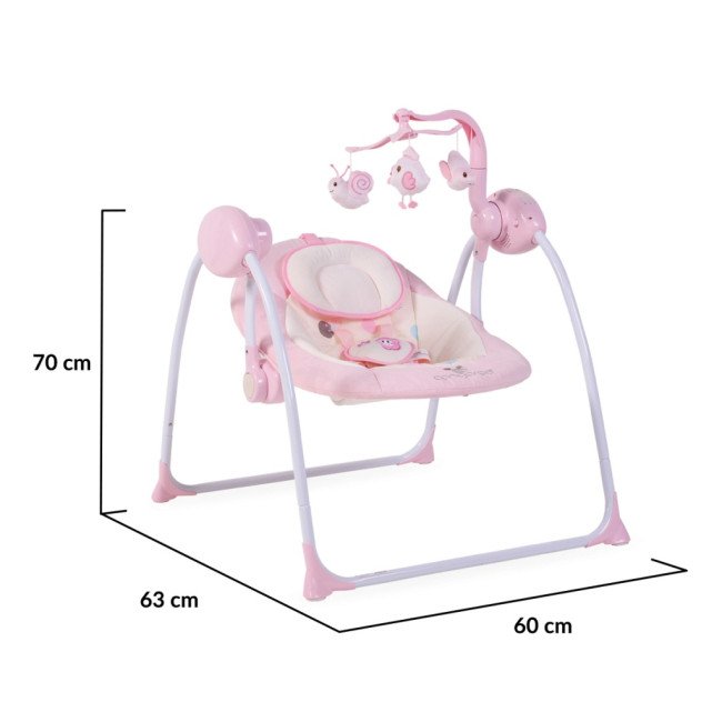 Ηλεκτρική κούνια Baby Swing+ ροζ