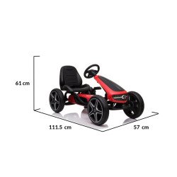 Karting Mercedes Benz Go Kart EVA κόκκινο