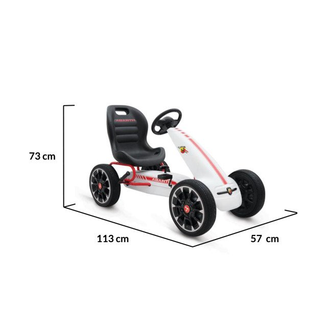 Καρτ αυτοκίνητο Abarth 500 Assetto corse λευκό