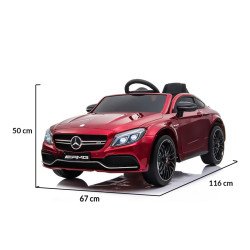 Αυτοκίνητο με μπαταρία Mercedes C63S QY1588 κόκκινο μεταλλικό Αυτοκίνητο με μπαταρία Mercedes C63S QY1588 κόκκινο μεταλλικό