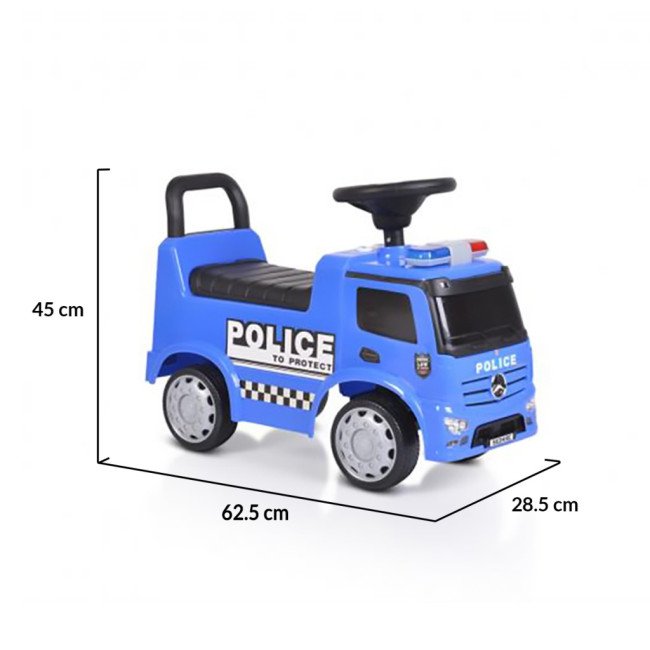 Push car Mercedes-Benz Antos Police μπλε