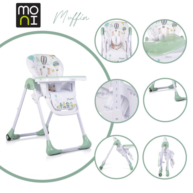Παιδική καρέκλα τραπεζαρίας Muffin mint