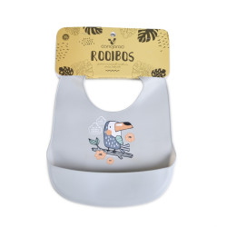 Σαλιάρα σιλικόνης Rooibos 2001 γκρι Σαλιάρα σιλικόνης Rooibos 2001 γκρι