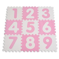 Μαλακό παζλ Αριθμοί ροζ 1001B3(WH/PK)AB