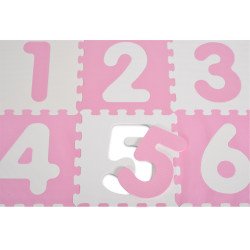 Μαλακό παζλ Αριθμοί ροζ 1001B3(WH/PK)AB