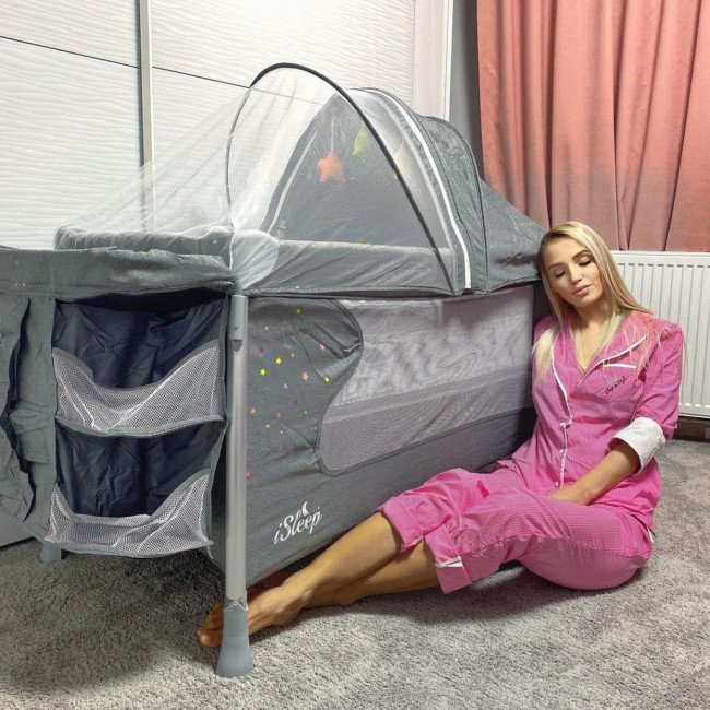 Βρεφική κούνια ISleep μπεζ