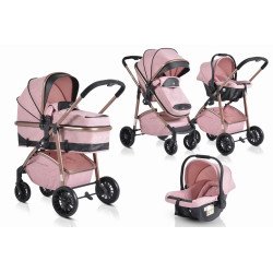 Συνδυασμένο καρότσι 2 σε 1 Milan pink