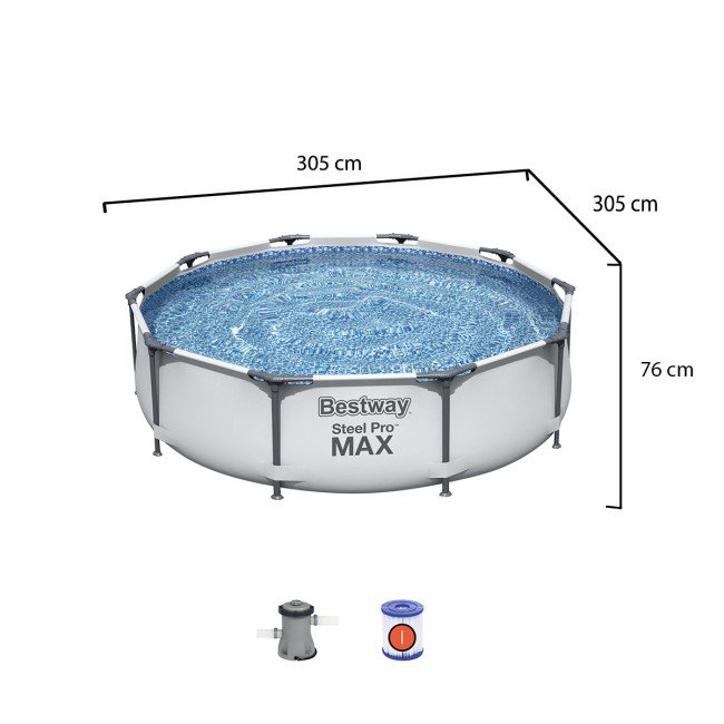 Πισίνα 56408 Steel Pro 3,05mx76cm Πισίνα 56408 Steel Pro 3,05mx76cm