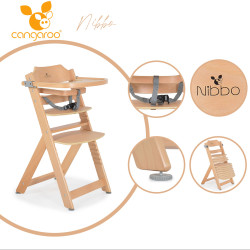 Ξύλινη καρέκλα τραπεζαρίας 2 σε 1 Nibbo natural Ξύλινη καρέκλα τραπεζαρίας 2 σε 1 Nibbo natural