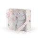 Βρεφική κουβέρτα 90/75 cm με παιχνίδι Elephant pink