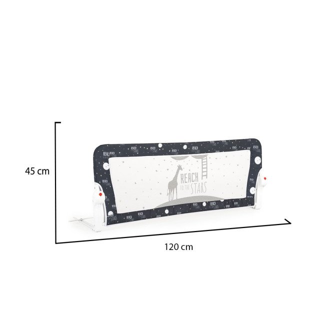 Χώρισμα κρεβατιού 120 cm μαύρο