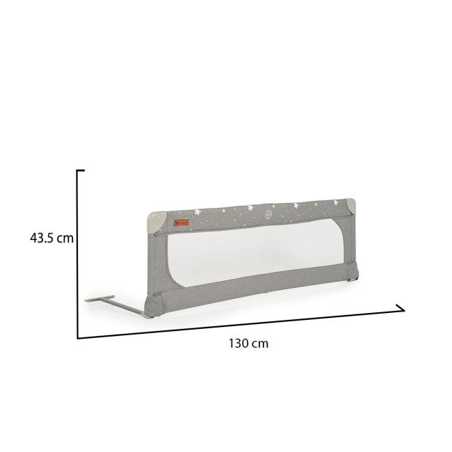 Διαχωριστικό κρεβατιού 130 cm λινό γκρι Διαχωριστικό κρεβατιού 130 cm λινό γκρι