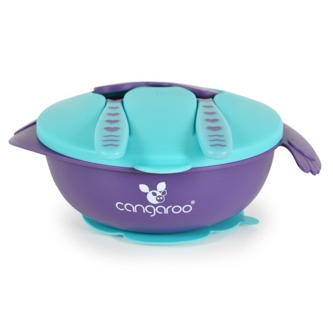 Μπολ με κουτάλι και πιρούνι Jelly blue F1730